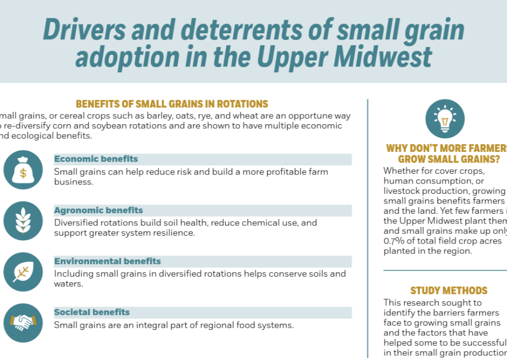 Growing the use of Small Grains in the Upper Midwest